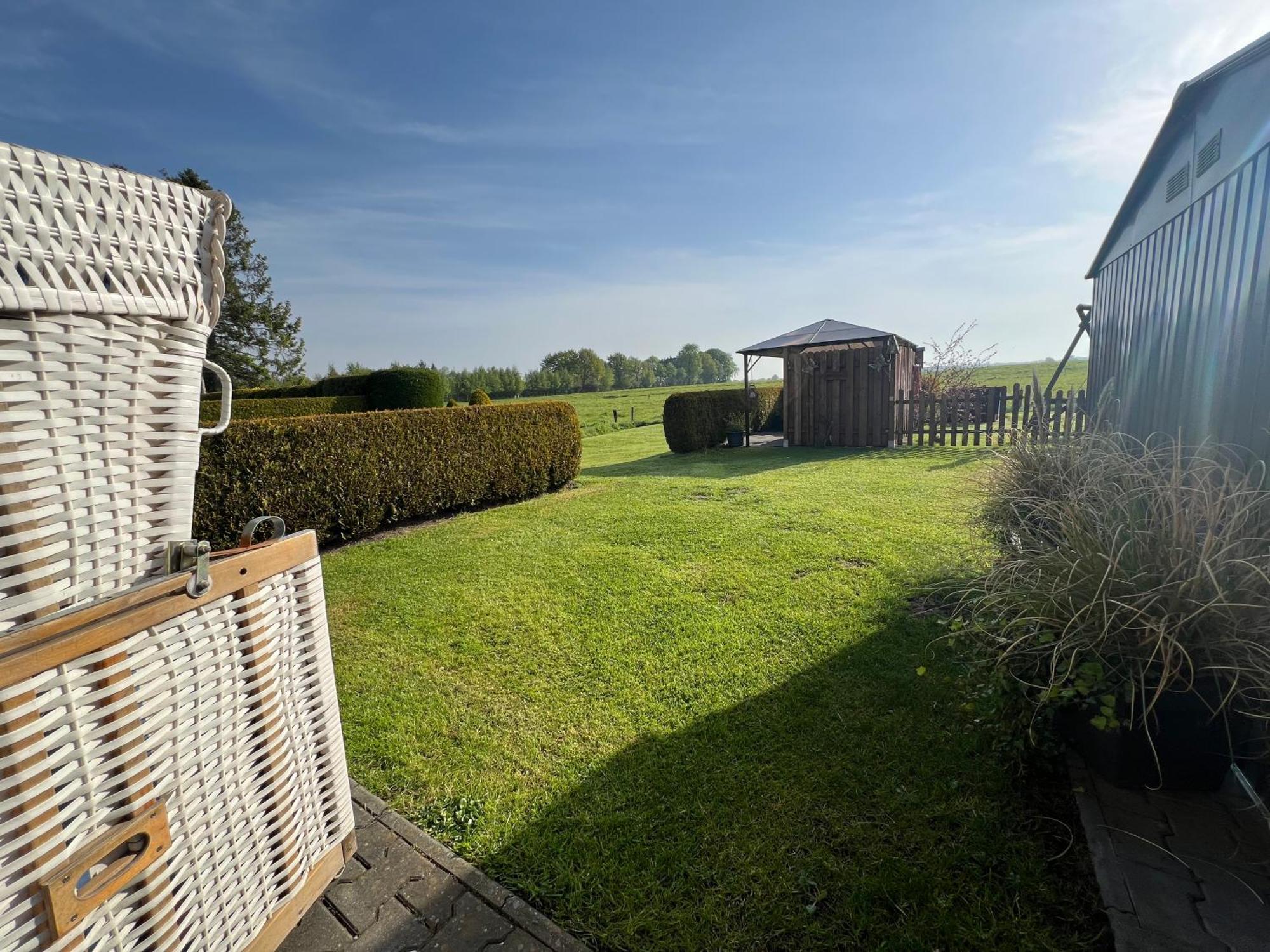 Ferienwohnung Haus Moorblick Wiesmoor Ostfriesland in Kanallage Exterior foto