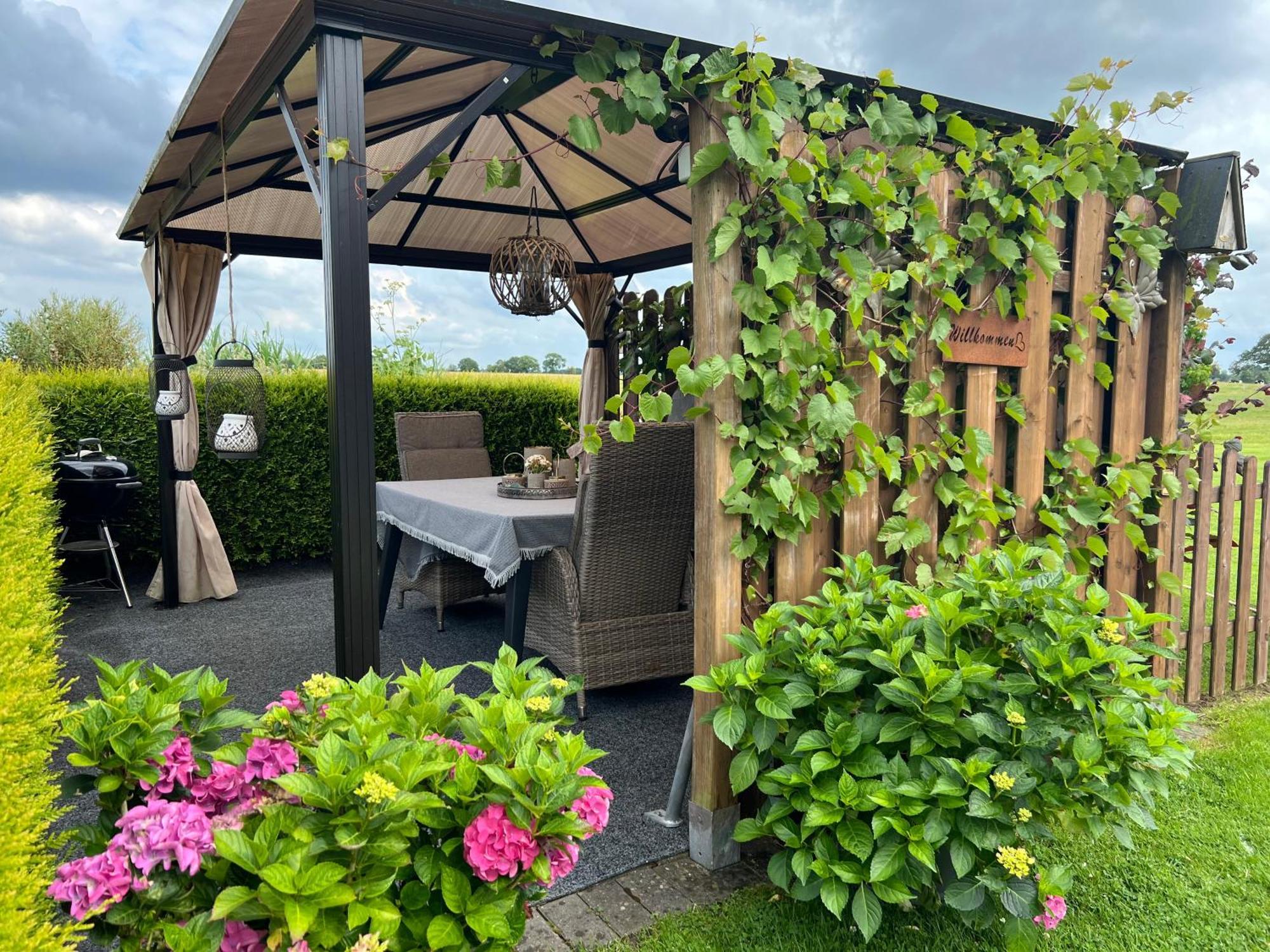 Ferienwohnung Haus Moorblick Wiesmoor Ostfriesland in Kanallage Exterior foto